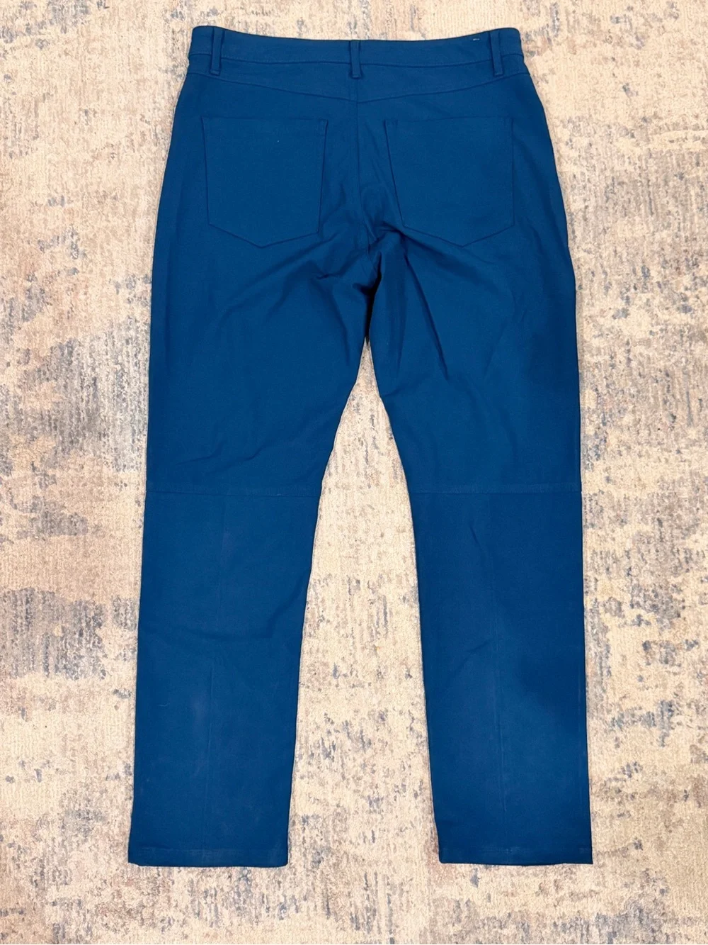 Mens Hudson & Borrow Slacks in Dark Teal Blue